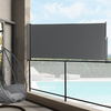 Image de Marquise latérale 100 x 300 cm Gris Protection visuelle Marquise Protection contre le soleil et le vent