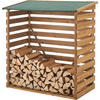 Image de Abri pour bois de chauffage en sapin 123x116x64cm Naturel