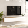 Image de Table TV 'Lapinlahti' 180 x 31,5 x 29,5 cm chêne rustique / blanc