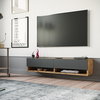 Image de Table TV 'Laitila' 140x31,5x29,5 cm chêne rustique/anthracite