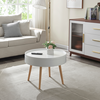 Image de [en.casa] Table basse Bongard avec plateau amovible rond Table d'appoint pour salon - Comme neuve