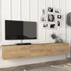 Image de Meuble TV « Vihti » 180 x 31 x 29,5 cm Chêne