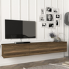 Image de Meuble TV 'Vihti' 180x31x29,5cm noyer