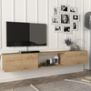 Image de Armoire TV 'Paltamo' 180x31x29,5cm chêne