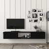 Image de Meuble TV 'Paltamo' 180x31x29,5cm noir
