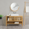 Image de Meuble sous-lavabo 'Hvaler' en bambou 60x100x45cm