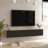 Image de Table de télévision 'Lapinlahti' 180 x 31,5 x 29,5 cm chêne / noir