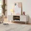 Image de Table TV 'Starvili' avec 2 portes 120 x 40 x 45 cm Beige
