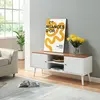 Image de Meuble TV 'Reyljand' avec 2 portes 120 x 35 x 50 cm blanc / aspect teck