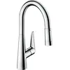 Image de Mitigeur de cuisine Hansgrohe Talis M51, monocommande, hauteur 200 mm, douchette extractible, 2 jets, système sBox, finition chrome