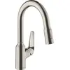 Image de hansgrohe Focus M42 mitigeur monocommande de cuisine M42 180, douchette coulissante, 2 jets, 71801800