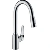 Image de HANSGROHE Mitigeur de cuisine 220 avec douchette extractible 2 jets chromé Focus M42