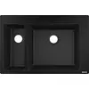 Image de hansgrohe S51 S510-F635, évier encastré, 180/450, noir graphite