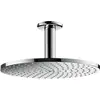 Image de Douche de plafond Raindance S de Hansgrohe, modèle 240, avec un jet PowderRain, raccordement au plafond, finition chromée