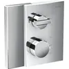 Image de Thermostat encastré AXOR Edge avec robinet de dérivation et de mélange - Finition diamant, chrome