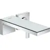 Image de Robinet mitige pour vasque, encastré, pour montage mural, avec bec de 221 mm, finition chrome/verre miroir (gamme AXOR MyEdition)