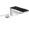 Image de Hansgrohe - Axor Myedition - Mitigeur De Lavabo, Avec Garniture De Vidage Push-open, 3 Trous, Chrome/verre Noir 47050600