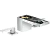 Image de Robinet de lavabo AXOR MyEdition, 3 trous, modèle 70, avec système de vidange à poussoir sans plaque, finition chrome
