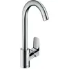 Image de robinet de cuisine monocommande Logis M31 de Hansgrohe, finition chrome, technologie EcoSmart, 1 jet