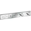 Image de robinet thermostatique encastré Hansgrohe RainSelect pour 4 points de puisage, finition chrome