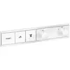 Image de robinet thermostatique encastré Hansgrohe RainSelect pour 2 points de puisage, finition blanc mat