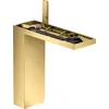 Image de Robinet à levier unique AXOR MyEdition, modèle 230, pour vasques sur plan, avec système de vidange à poussoir sans plaque, finition or poli