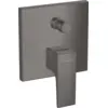 Image de Hansgrohe - Façade Mitigeur Bain Douche Encastré 2 Sorties Metropol Noir Chromé Brossé