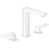 Image de Hansgrohe - Metropol 160 Mélangeur De Lavabo 3 Trous Poignées Manettes, Bonde Push-open, Blanc Mat (32515700)