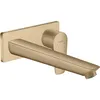 Image de Talis E Mitigeur De Lavabo Encastré Mural, Bec 225mm, Bonde À Écoulement Libre Bronze Brossé - Hansgrohe