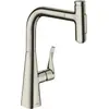 Image de hansgrohe Metris Select M71 Mitigeur de cuisine monocommande 240, douchette extractible, 2 jets, finition acier inoxydable