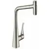 Image de Hansgrohe - M71 - Mitigeur D'Évier Metris Select Avec Douchette Extractible, Simili Inox 73820800