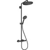 Image de Showerpipe Croma Select S 280 de hansgrohe avec douchette à main Raindance noir mat, 1 pièce.