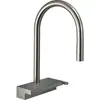 Image de Hansgrohe - M81 - Mitigeur D'Évier Aquno Select Avec Bec Extractible Et Jet Plat, Simili Inox 73837800