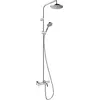 Image de Colonne de douche Hansgrohe Vernis Blend 200, 1 jet, technologie EcoSmart, avec thermostat de baignoire, finition chromée