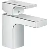 Image de Mitigeur de lavabo monocommande hansgrohe Vernis Shape, finition chromée, avec technologie CoolStart, conduit d'eau isolé et bonde à coulisseur