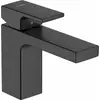 Image de Mitigeur de lavabo hansgrohe Vernis Shape 100 avec alimentation en eau, noir mat, 1 pièce.