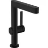 Image de hansgrohe Finoris Mitigeur lavabo monocommande 230 avec bec pivotant et garniture de vidage Push-Open, noir mat