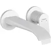 Image de robinet de lavabo à levier unique Hansgrohe Vivenis, encastré pour montage mural, avec un bec de 19,2 cm, finition blanc mat