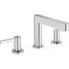 Image de Robinet de lavabo Hansgrohe Finoris, 3 trous, modèle 110, avec système de vidange à poussoir, finition chrome