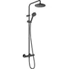Image de hansgrohe Showerpipe 200 1jet Vernis Blend EcoSmart noir mat avec thermostat de douche, 1 pièce.