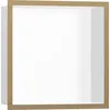 Image de hansgrohe XtraStoris Individual, niche murale mat blanc avec cadre design 300/300/100, finition bronze brossé