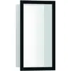 Image de hansgrohe XtraStoris Individual, niche murale mat blanche avec cadre design 300/150/100, finition noire mate