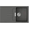 Image de hansgrohe S52 S520-F345 : Évier encastré 345 avec égouttoir, couleur gris pierre