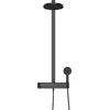 Image de Colonne de douche hansgrohe Pulsify S 260, modèle 2 jets, avec tablette de douche ShowerTablet Select 400, finition noir mat
