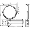 Image de hansgrohe AXOR UNIVERSAL Circular miroir de rasage, grossissement 1,7 fois, pivotant, inclinable, 42849670