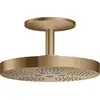 Image de AXOR One : Douche de plafond 280, 2 jets, avec raccordement au plafond, finition bronze brossé