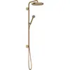 Image de AXOR One, colonne de douche encastrée, 280 mm, 1 jet, finition bronze brossé