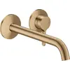 Image de Robinet mitige pour vasque, encastré, pour montage mural, avec levier et bec de 220 mm, finition bronze brossé (AXOR One)