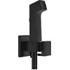 Image de hansgrohe Bidette Douchette à main 1jet E EcoSmart pour eau froide, avec support de douche et flexibles de douche, design anguleux, 29231670