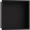 Image de hansgrohe XtraStoris, niche murale originale avec cadre, 300/300/70, noir mat